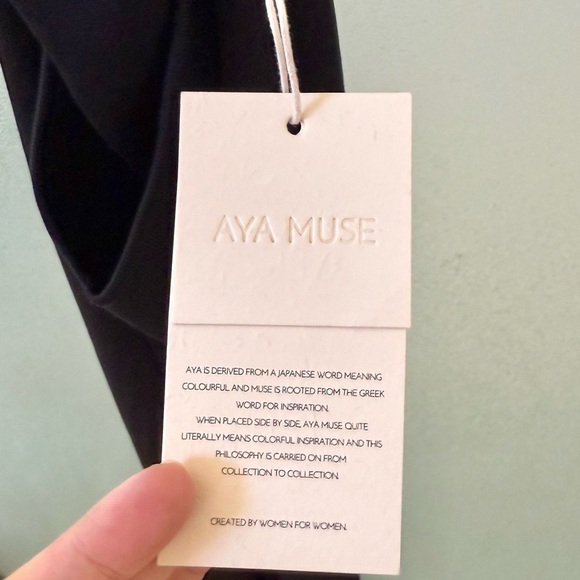 🆕 AYA MUSE Eryn Knit Butterfly Cutout Maxi Dress Black Sz M - Picture 7 of 7